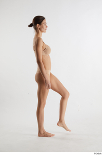 Cynthia  1 lingerie side view underwear walking whole body…